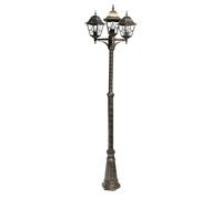 Abrila Bootes Negro / Oro - Farola Aluminio / Cristal 44 Ip