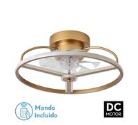 Abrila Bora Dorado - Ventilador De Techo Plafón 60 W F
