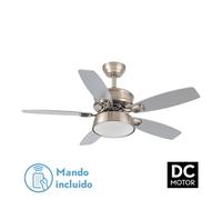 Abrila Braw Níquel / Haya - Níquel / Plata - Ventilador De Techo Aspas Normales 30 W F