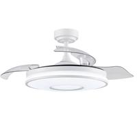 FABRILAMP TODOLAMPARA - VENTILADOR DE TECHO LUZ LED DC DANI BLANCO ASPAS DESPLEGABLES 108D 6 VELOCIDADES REMOTO+TEMPORIZA+MEMORIA