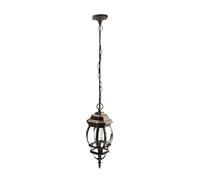 Abrila Caelum Negro / Oro - Colgante Exterior Clásico Aluminio / Cristal 44 Ip