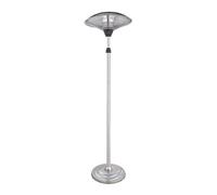 Abrila - calefactor exterior con pie koel 2000w - plata - 2 potencias
