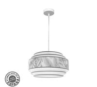 Abrila Camerun Blanco / Gris - Colgante Moderno Regx40x40cm