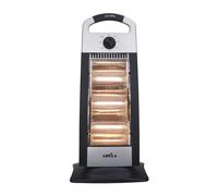 Estufa Eléctrica de Cuarzo Bilake 1200W Negro/Plata Calentamiento Rápido
