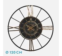 Abrila Cañete Negro-Oro - Reloj De Pared 120Cm