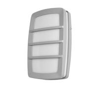 Abrila Capella Gris - Aplique Exterior Moderno Aluminio / Policarbonato 44 Ip