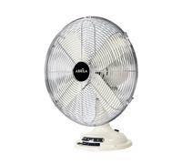 Abrila Capitolio Crema-Cromo 37W - Ventilador De Sobremesa 4 Aspas