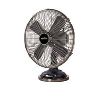 Abrila Capitolio Negro-Cobre 37W - Ventilador De Sobremesa 4 Aspas