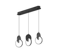 Abrila Carlota Negro 51W - Regleta Colgante 3 Luces 54 Cm