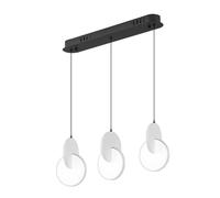 Abrila Carlota Negro-Blanco 51W - Regleta Colgante 3 Luces 54 Cm