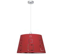 Abrila Celaya Rojo - Lámpara Colgante 1Xe27 40 Cm