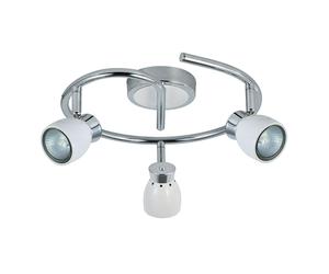 Abrila Chacho Blanco / Cromo - Foco Moderno 3Xgu10