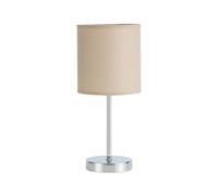 Abrila Chanza Beige / Cromo - Lámpara Sobremesa Moderno 1Xe14 16 Cm