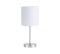 Abrila Chanza Blanco / Cromo - Lámpara Sobremesa Moderno 1Xe14 16 Cm