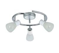 Abrila Cholo Blanco / Cromo - Foco Moderno 16X34x34 Cm