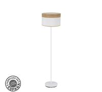 FABRILAMP Pie Salon Cloe 1xe27 Blanco/blanca-madera Clara 162x40x40 cm
