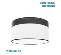 Abrila Cloe Blanco/Madera Negra - Pantalla 50 Cm