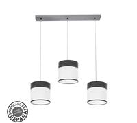 Abrila Cloe Cromo/Blanco-Madera Negra - Lámpara Moderna 3Xe27