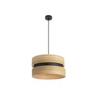 Abrila Colet Negro/Madera Clara - Colgante Moderno 1Xe27 40 Cm