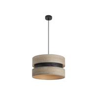 Abrila Colet Negro/Madera Gris - Colgante Moderno 1Xe27 40 Cm
