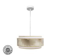 Abrila colgante 1 luz modelo nepal blanco con pantalla doble