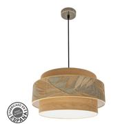 Abrila colgante 1 luz modelo samoa marron pantalla hojas