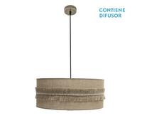 Abrila colgante beige con pantalla de flecos de la serie kala