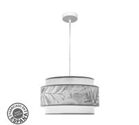 Abrila colgante camerun de 1 luz con doble pantalla gris