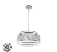 Abrila colgante modelo camerun gris 1 luz con pantalla