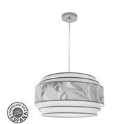 Abrila colgante modelo camerun gris detalle hojas con pantalla