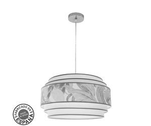 Abrila colgante modelo camerun gris detalle hojas con pantalla