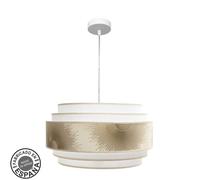 Abrila colgante nepal blanco de 3 luces con pantalla