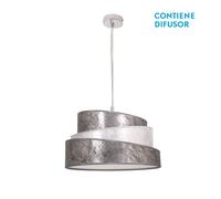 Abrila Colonia Plata/Blanco - Colgante Moderno 3Xe27 40 Cm