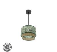 Abrila Congo Negro/Verde-Natural - Colgante Moderno 1Xe27 30 Cm