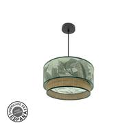 Abrila Congo Negro/Verde-Natural - Colgante Moderno 1Xe27 40 Cm