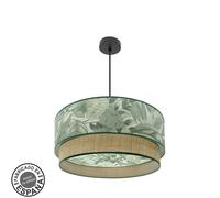 Abrila Congo Negro/Verde-Natural - Colgante Moderno 3Xe27 60 Cm