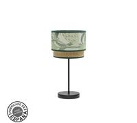 Abrila Congo Negro/Verde-Natural - Lámpara Sobremesa Moderno 1Xe14 18 Cm