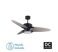 Abrila Cross Negro/Gris-Roble - Ventilador De Techo Aspas Normales 30 W F