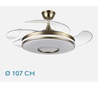Ventilador de techo metal color dorado serie dani 108cm