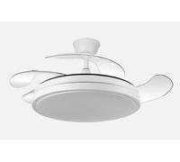 ABRILA TODOLAMPARA Ventilador de techo con luz LED motor DC ESCORPION Blanco Aspas Retráctiles 107D