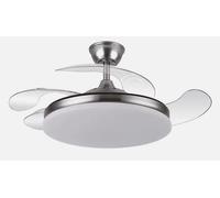 Abrila DC TRIDENTE - Ventilador de Techo con 4 Aspas Desplegables 59 W y 6 Velocidades