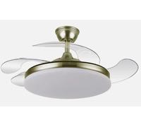 Abrila DC TRIDENTE - Ventilador de Techo con 4 Aspas Desplegables 59 W y 6 Velocidades