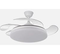 Abrila DC TRIDENTE - Ventilador de Techo con 4 Aspas Desplegables 59 W y 6 Velocidades