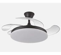 Abrila DC TRIDENTE - Ventilador de Techo con 4 Aspas Desplegables 59 W y 6 Velocidades