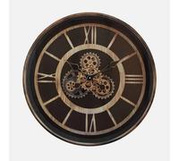 Abrila Durcal Marrón-Haya-Oro - Reloj De Pared 60Cm