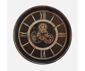 Abrila Durcal Marrón-Haya-Oro - Reloj De Pared 60Cm