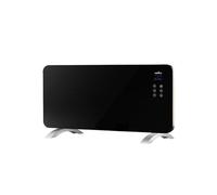 ABRILA - Emisor Térmico Cristal Himalaya 2000W | Negro | 2 Potencias | Control Remoto | Temporizador | IP24 | 38x92x6,68 cm