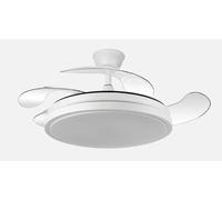 ABRILA TODOLAMPARA Ventilador de techo con luz LED motor DC ESCORPION Blanco Aspas Retráctiles 107D