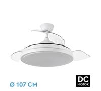 Abrila escorpion ventilador de techo led para interior, motor dc, 4 as