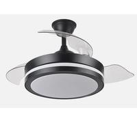 Abrila Esparta Peque Negro - Ventilador De Techo 3 Aspas Retráctil
